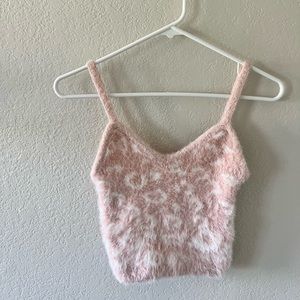 Pink Leopard Fur Tank